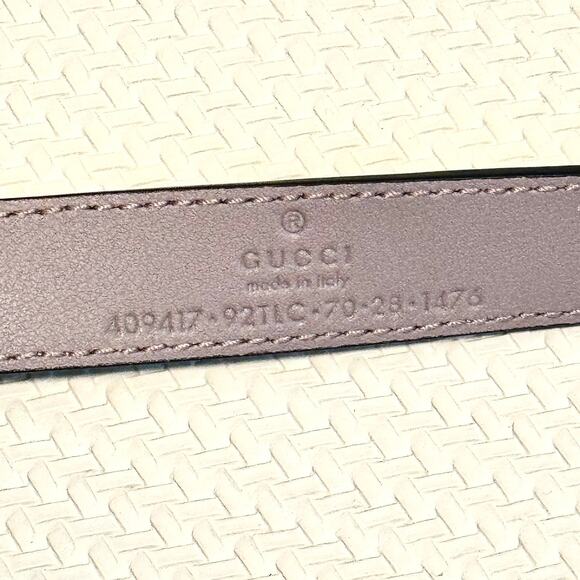 NWT GUCCI GG Supreme Monogram Calfskin Leather Canvas Belt - Picture 4 of 9